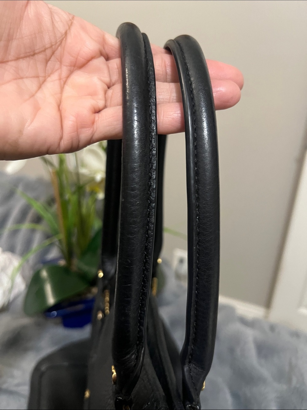 Tory Burch Amanda Black Pebbled Leather Tote retail $495 EUC - Picture 10 of 11